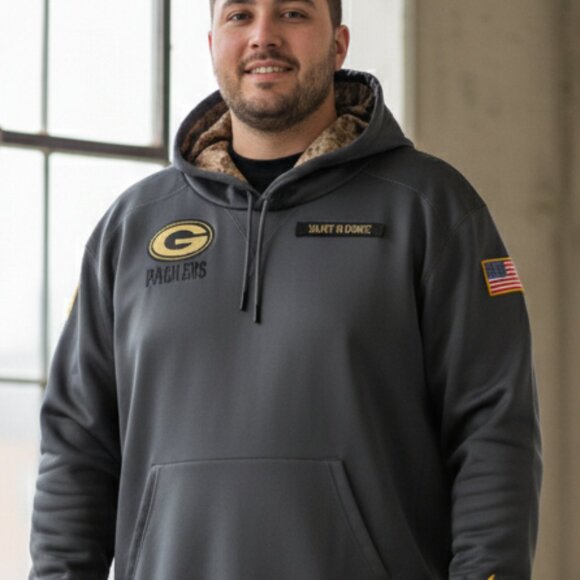 🏈 Green Bay Packers Nike Salute to Service 3XL Therma-Fit Hoodie - Picture 1 of 7